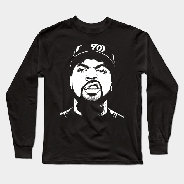 Ice Cube - Black white Long Sleeve T-Shirt by Ronaldart69